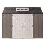 OFFICE FURNITURE AND LIGHTING | Rubbermaid Storage Shed 337 cu ft 7 ft x 10 ft x 8 ft Brown