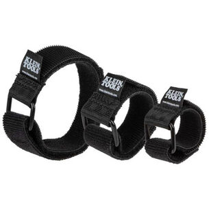 ROPES AND TIES | Klein Tools 6-Piece 6 in. / 8 in. / 14 in. Hook and Loop Cinch Strap Cable Tie Set - Black