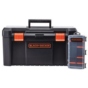 TOOL CHESTS | Black & Decker 16 in. Toolbox with 10 Compartments Organizer