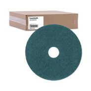 CLEANING AND SANITATION ACCESSORIES | Boardwalk BWK4017GRE Heavy-Duty 17 in. Scrubbing Floor Pads - Green (5/Carton)