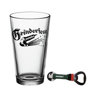 PERCENTAGE OFF | Metabo Grinderfest Pint Glass and Bottle Opener Set