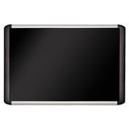 BULLETIN BOARDS | MasterVision 36 in. x 24 in. Soft-Touch Bulletin Board - Black Fabric Surface, Black Aluminum Frame