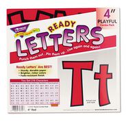 OFFICE AND OFFICE SUPPLIES | TREND 4 in. Tall Ready Letters Playful Combo Set - Red Characters (216/Set)
