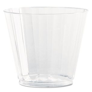 TABLETOP AND SERVEWARE | WNA 9 oz. Classic Crystal Fluted Squat Plastic Tumblers - Clear (240/Carton)