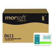 PAPER TOWELS AND NAPKINS | Morcon Paper D613 Morsoft 3.5 in. x 5 in. 1-Ply Tall Fold Dispenser Napkins - White (10,000/Carton)