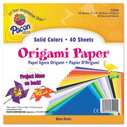 ARTS AND CRAFTS | Pacon 30 lbs. Bond Weight 9 in. x 9 in. Origami Paper - Assorted Bright Colors (40/Pack)