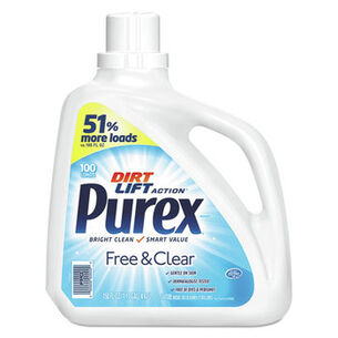 PRODUCTS | Purex DIA 05020 150 oz. Unscented, Free and Clear Liquid Laundry Detergent Bottle (4/Carton)