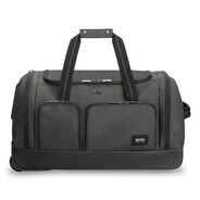DESK ACCESSORIES AND OFFICE ORGANIZERS | SOLO 12 in. x 10.5 in. x 10.5 in. Leroy Polyester Rolling Duffel Fits Devices Up to 15.6 in. - Gray