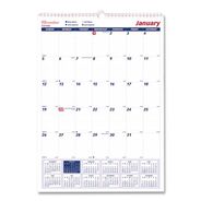 OFFICE AND OFFICE SUPPLIES | Brownline C171102 12 in. x 17 in. 12-Month (Jan-Dec 2025) Twin-Wirebound Wall Calendar - White Sheets