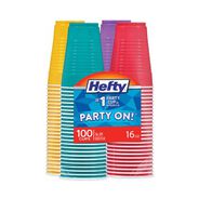 TABLETOP AND SERVEWARE | Hefty C2-1637 16 oz. Easy Grip Disposable Plastic Party Cups - Assorted Colors (400/Carton)