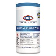 PRODUCTS | Clorox Healthcare 6 in. x 5 in. 1-Ply Bleach Germicidal Wipes - Unscented, White (150/Canister)