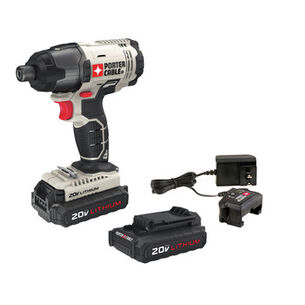 PRODUCTS | Porter-Cable 20V MAX 1.3 Ah Cordless Lithium-Ion 1/4 in. Hex Impact Driver Kit