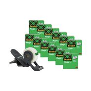 TAPES AND ADHESIVES | Scotch 1 in. Core Plastic Clip Dispenser Value Pack - Charcoal (12/Pack)