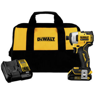 DRILLS | Factory Reconditioned Dewalt ATOMIC 20V MAX Brushless Lithium-Ion Compact 1/4 in. Cordless Impact Driver Kit (1.3 Ah)