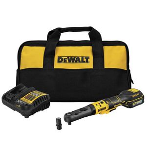  | Dewalt 20V MAX XR Brushless Lithium-Ion 3/8 in. and 1/2 in. Cordless Sealed Head Ratchet Kit with POWERSTACK Battery (1.7 Ah)