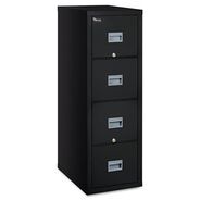 OFFICE FURNITURE AND LIGHTING | FireKing Patriot by FireKing 17.75 in. x 25 in. x 52.75 in. 4 Legal/Letter File Drawers 1-Hour Fire Protection Insulated Fire File - Black