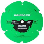 POWER TOOL ACCESSORIES | Metabo HPT 115764M 10 in. 6-Tooth Industrial PTFE Fiber Cement Blade