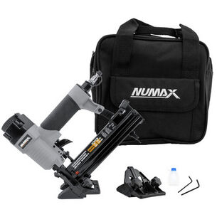  | NuMax SFBC940 Pneumatic 4-in-1 18 Gauge 1-5/8 in. Mini Flooring Nailer and Stapler with Canvas Bag