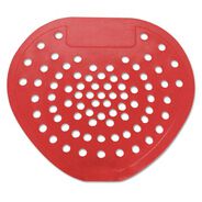 PRODUCTS | HOSPECO Health Gards 7.75 in. x 6.88 in. Vinyl Urinal Screen - Cherry Scent Red (1-Dozen)