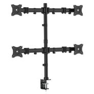 MONITOR STANDS | Kantek 18 lbs. Capacity Articulating Quad Monitor Arm for 13 in. - 27 in. Monitors - Black