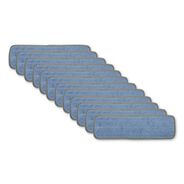 MOPS | Boardwalk 18 in. x 5 in. Hook and Loop Back Split Microfiber Mop Head - Blue (1 Dozen)