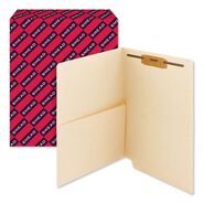 PRODUCTS | Smead 0.75 in. Expansion 1 Fastener Letter Size Interior Front-Cover Pocket Heavyweight End Tab Fastener Folders - Manila (50/Box)
