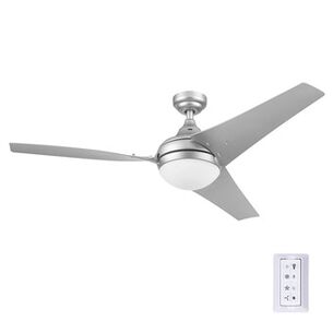 CEILING FANS | Honeywell 51802-45 52 in. Remote Control Contemporary Indoor LED Ceiling Fan with Light - Pewter