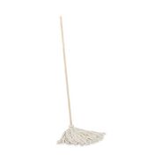 MOPS | Boardwalk 16 oz. Cotton Head Deck Mop with 48 in. Oak Wood Handle - White (6/Carton)