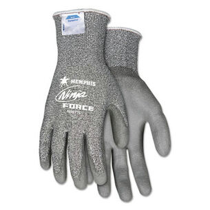  | Crews 1-Pair Ninja Force Polyutherane Coated Gloves - Small, Gray