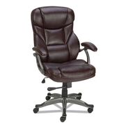 OFFICE CHAIRS | Alera 18.11 in. - 22.05 in. Seat Height Birns Series High-Back Task Chair Supports Up to 250 lbs. - Brown Seat/Back, Chrome Base