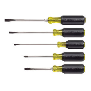 HAND TOOL SETS | Klein Tools 5-Piece Slotted and Phillips Screwdrivers Set with Cushion-Grip Handles and Tip-Ident