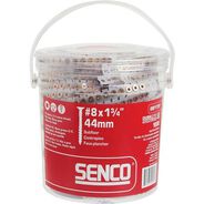 COLLATED SCREWS | SENCO (1000/Pack) #8 1-3/4 in. Coarse Thread Square-Head Collated Wood to Wood Screw - Yellow Zinc