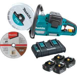 CONCRETE SAWS | Makita 18V X2 (36V) LXT Brushless Lithium-Ion 9 in. Cordless Power Cutter with AFT Electric Brake Kit (5 Ah)