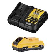 BATTERY AND CHARGER STARTER KITS | Dewalt 20V MAX 3 Ah Lithium-Ion Compact Battery and Charger Starter Kit