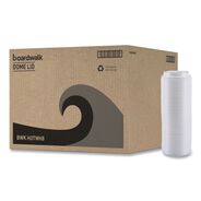 CUPS AND LIDS | Boardwalk BWKHOTWH8 Plastic Hot Cup Lids for 8 oz. Hot Cups - White (50/Sleeve, 20 Sleeves/Carton)