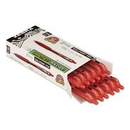 PRODUCTS | Zebra Z-Grip Ballpoint Pen, Retractable, Medium 1 mm, Red Ink, Red/Clear Barrel, Dozen