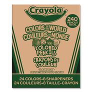 PRODUCTS | Crayola 68-7505 Colors of the World Colored Pencils Classpack Set - Assorted Lead and Barrel Colors (240/Pack)