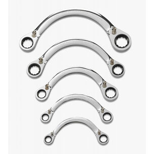 WRENCHES | GearWrench 5-Piece Metric Half Moon Reversible Ratcheting Wrench Set