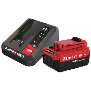 PRODUCTS | Porter-Cable 20V MAX 4 Ah Lithium-Ion Battery and Rapid Charger Starter Kit