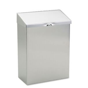 PRODUCTS | HOSPECO 8 in. x 4 in. x 11 in. Wall Mount Sanitary Napkin Receptacle - Stainless Steel