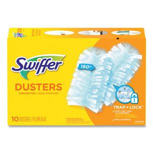 CLEANING BRUSHES | Swiffer Dust Lock Fiber Refill Dusters - Light Blue, Unscented (10/Box)