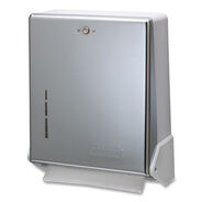 PAPER AND DISPENSERS | San Jamar 11.63 in. x 5 in. x 14.5 in. True Fold C-Fold/Multifold Paper Towel Dispenser - Chrome