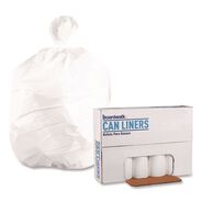 TRASH WASTE BINS | Boardwalk Z6036MN GR1 30 Gallon 10 mic 30 in. x 36 in. Perforated Roll High Density Can Liners - Natural (25 Bags/Roll, 20 Rolls/Carton)