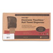 BEVERAGE SERVEWARE | San Jamar T1300TBK Tear-N-Dry 11.75 in. x 9 in. x 15.5 in. Touchless Roll Towel Dispenser - Black Pearl