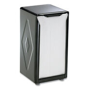 FACILITY MAINTENANCE SUPPLIES | San Jamar 150 Capacity 3.75 in. x 4 in. x 7.5 in. Tall Fold Tabletop Napkin Dispenser - Black