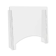 DESK ACCESSORIES AND OFFICE ORGANIZERS | Deflecto 27 in. x 6 in. x 23.75 in. Polycarbonate Counter Top Barrier with Pass Thru - Clear (2/Carton)
