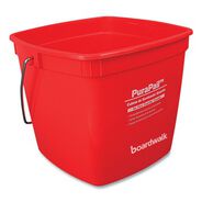 PAILS | Boardwalk 5506-6S PuraPail 6 qt. Polypropylene Bucket - Red/White