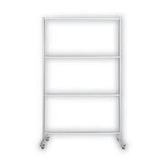 PRODUCTS | MasterVision 49 in. x 22 in. x 69 in. Protector Series Mobile Glass Panel Divider - Clear/Aluminum