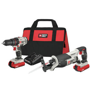 POWER TOOLS | Porter-Cable 20V MAX Cordless Lithium-Ion Drill Driver and Reciprocating Saw Combo Kit