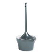 SMOKING RECEPTACLES | Rubbermaid Commercial 16 in. x 38.75 in. 4.5 gal. Aladdin Round Steel Smokers' Station - Charcoal